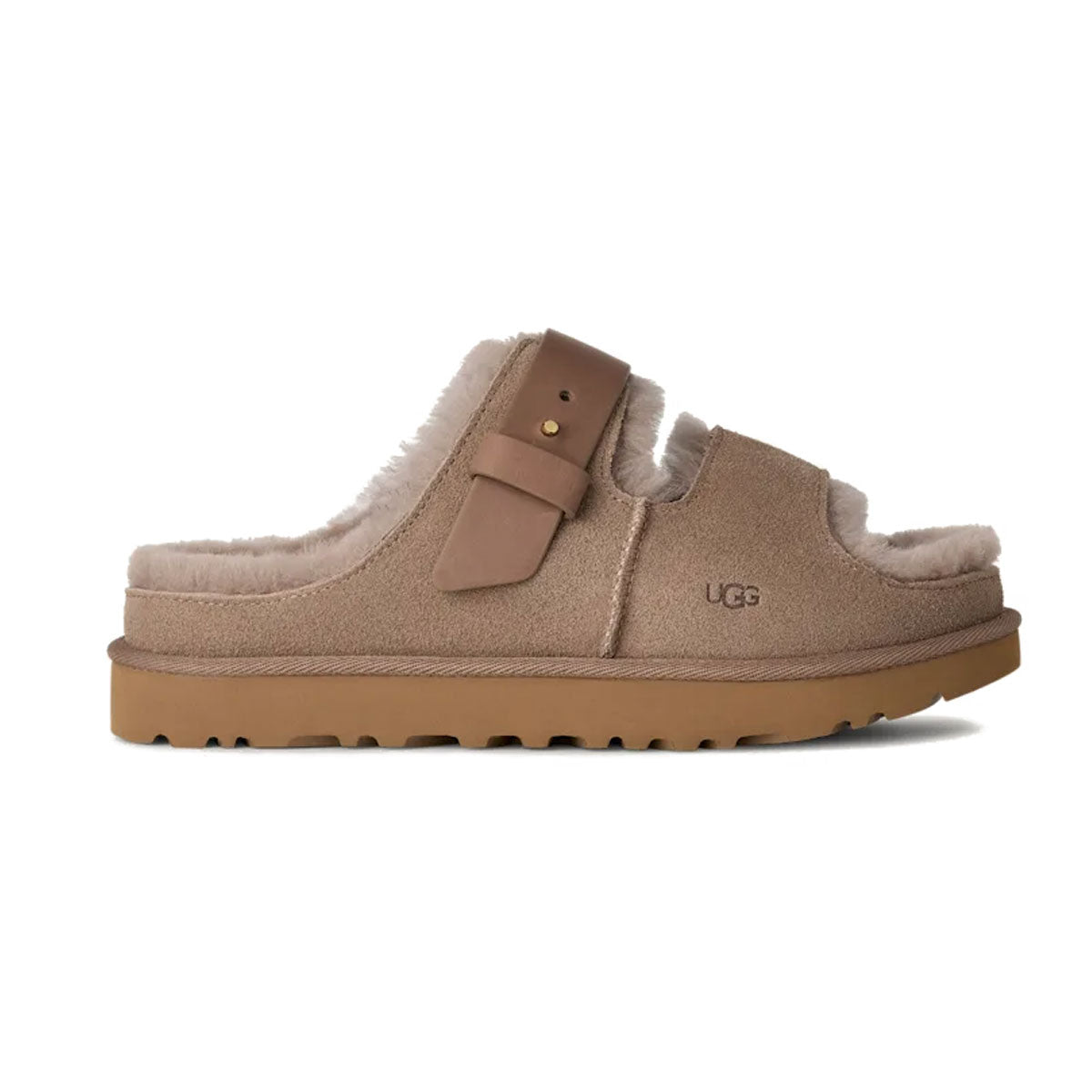UGG - WMNS GREENPORT STRAP SLIDE Caribou【1167611-CRBO】