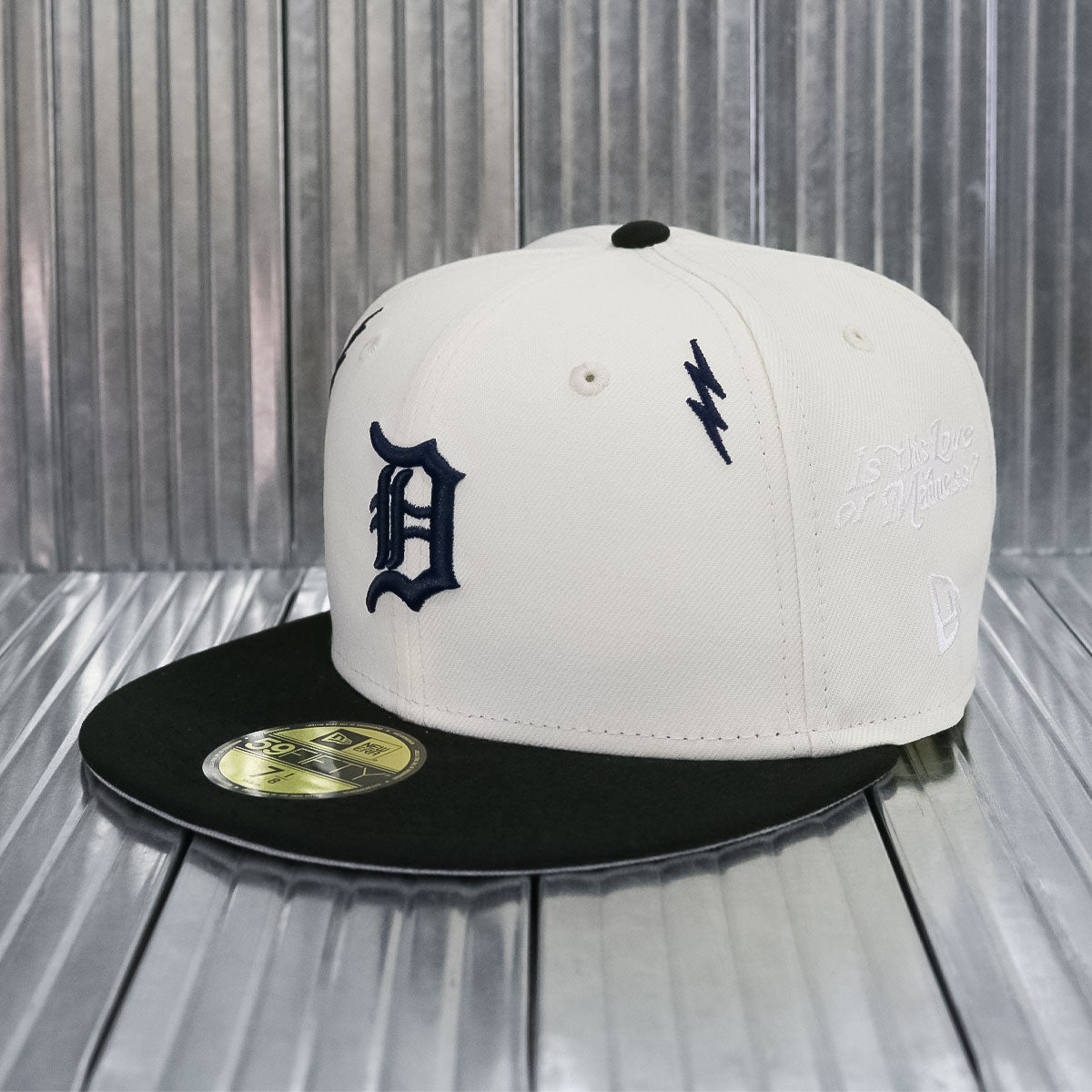 New Era × Diet Starts Monday - 59FIFTY Detroit Tigers WS 1984 Lightning Bolts 29348 Chrome White/Black【60770372】