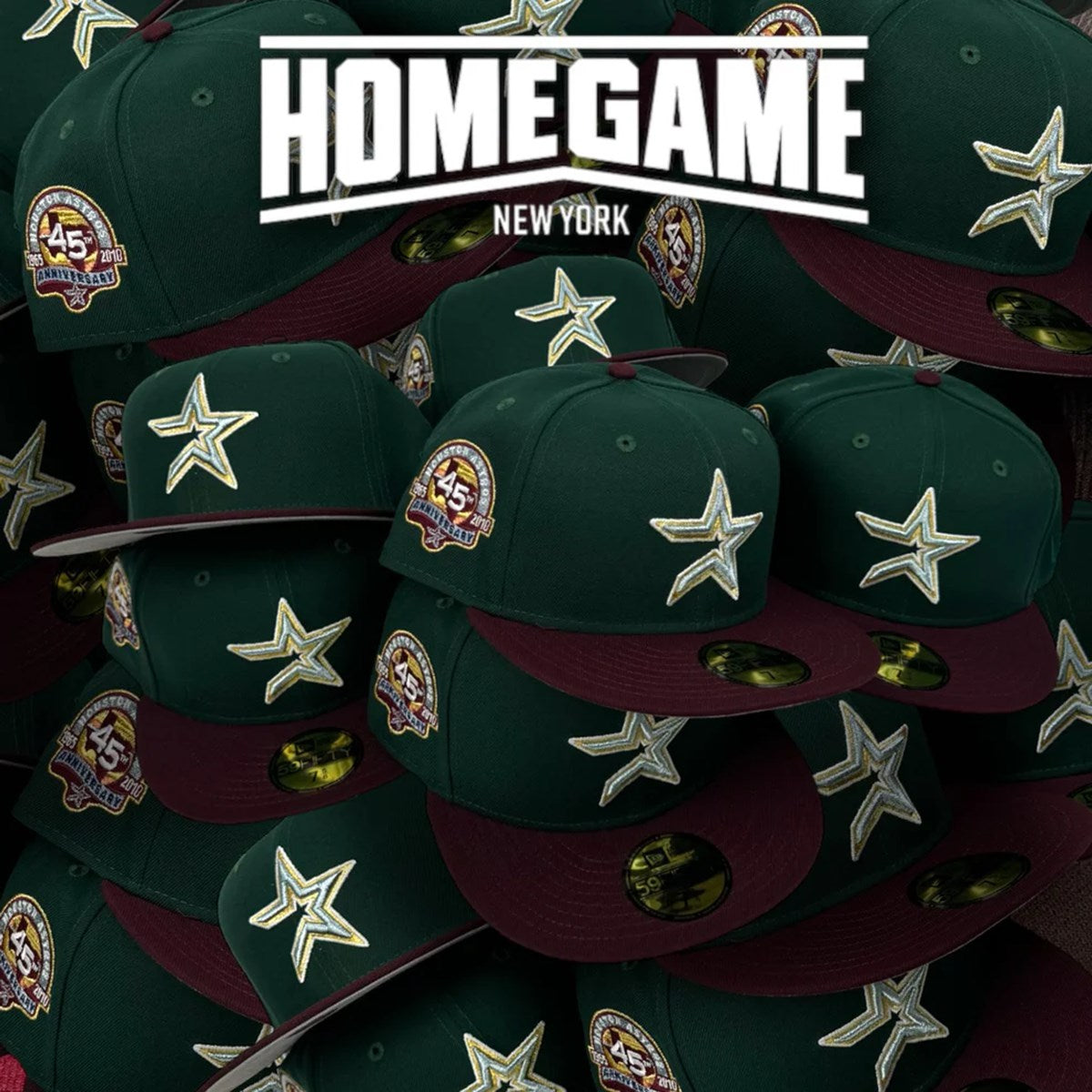 NEW ERA - 59FIFTY HOUSTON ASTROS CO 45TH ANV DARK GREEN/MAROON