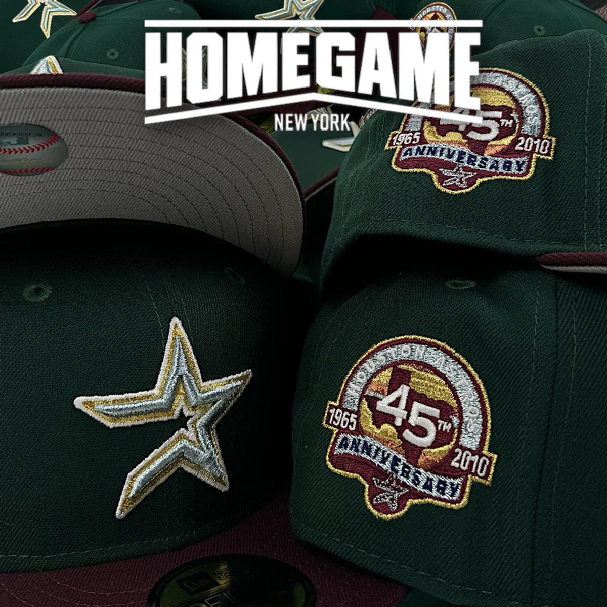 NEW ERA - 59FIFTY HOUSTON ASTROS CO 45TH ANV DARK GREEN/MAROON