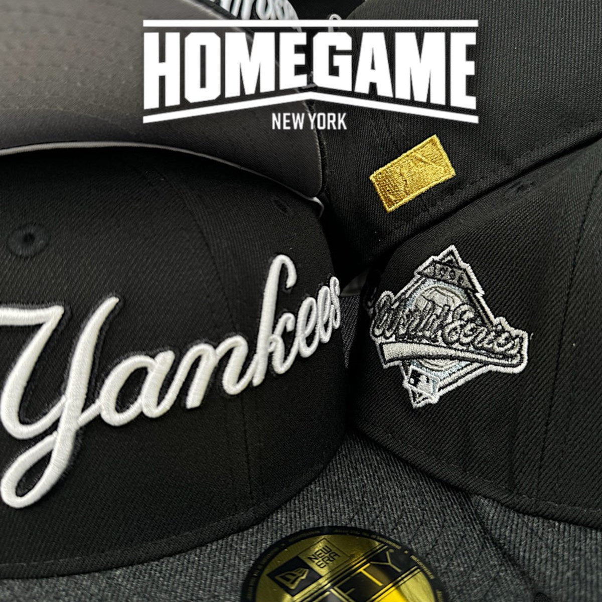 NEW ERA - 59FIFTY NEW YORK YANKEES 1996 WORLD SERIES BLACK/HEATHER BLACK