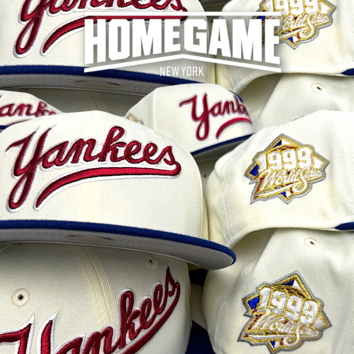 NEW ERA - 59FIFTY NEW YORK YANKEES 1999 WORLD SERIES CHROME WHITE/DARK ROYAL