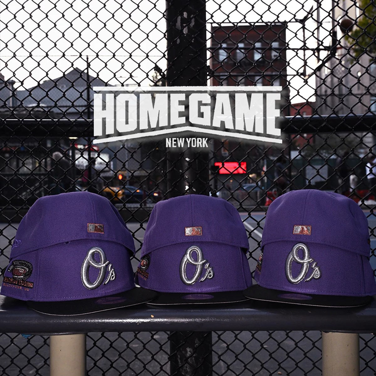 NEW ERA - 59FIFTY BALTIMORE ORIOLES MEMORIAL STADIUM VARSITY PURPLE/BLACK