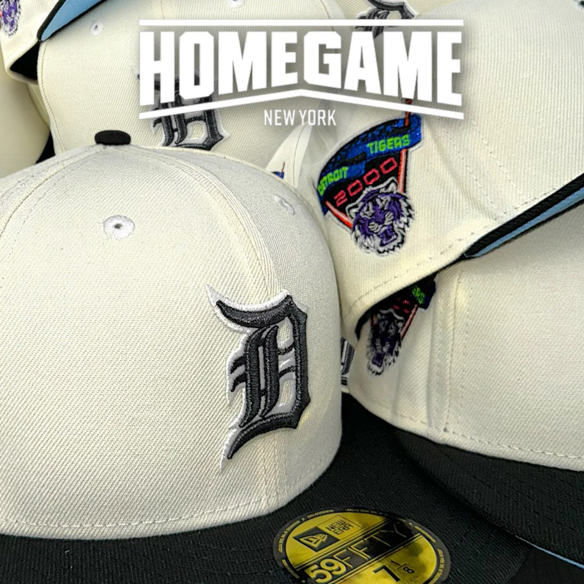 NEW ERA - 59FIFTY DETROIT TIGERS 2000 CHROME WHITE/BLACK