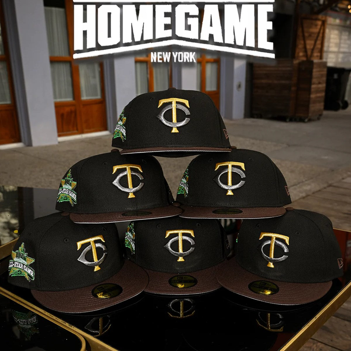 NEW ERA - 59FIFTY MINNESOTA TWINS 1985 ALL STAR GAME BLACK/BROWN