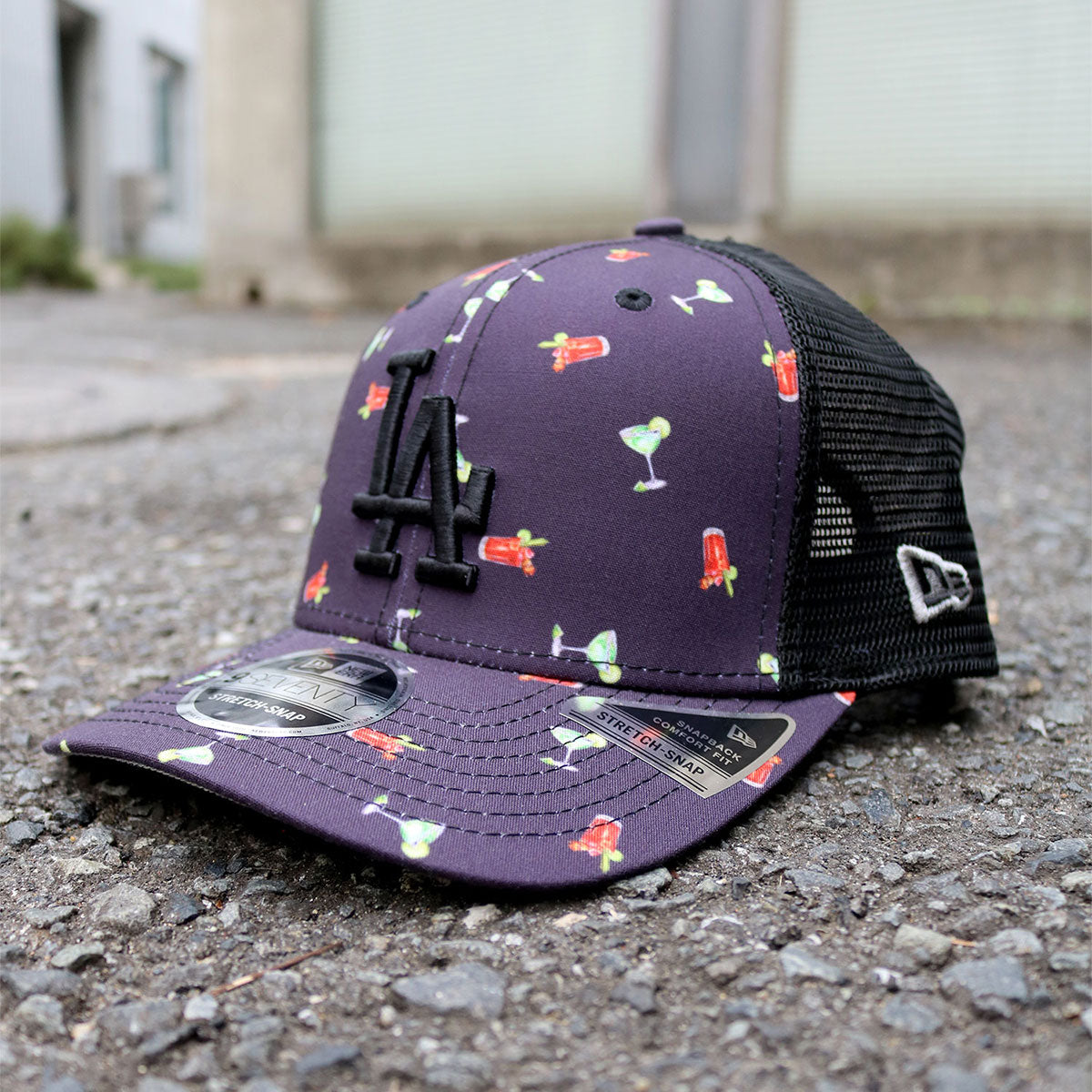 NEW ERA - Los Angeles Dodgers 9SEVENTY PATTERN 22814 BLK/NVY【60610564】