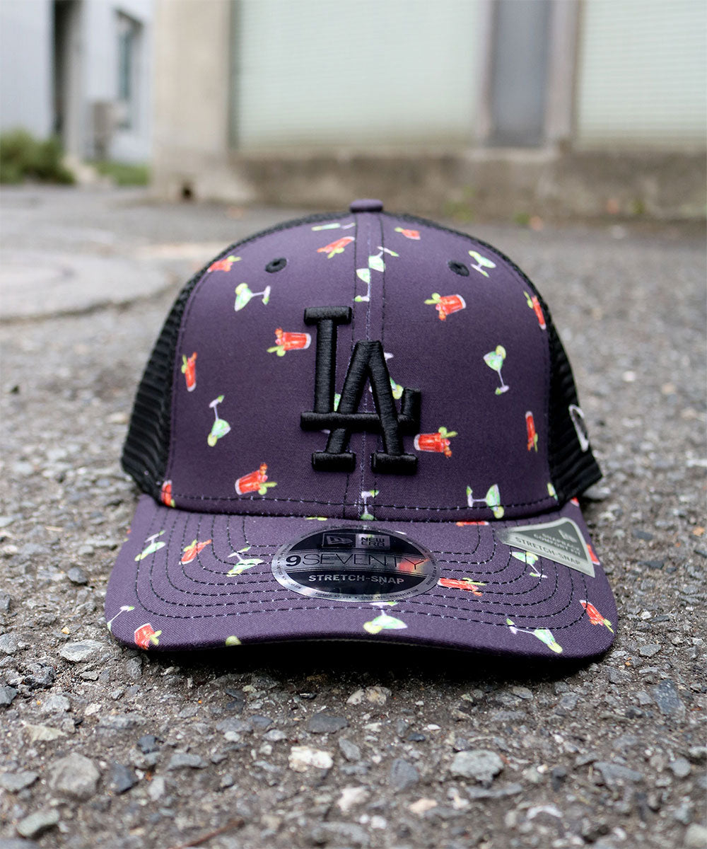NEW ERA - Los Angeles Dodgers 9SEVENTY PATTERN 22814 BLK/NVY【60610564】