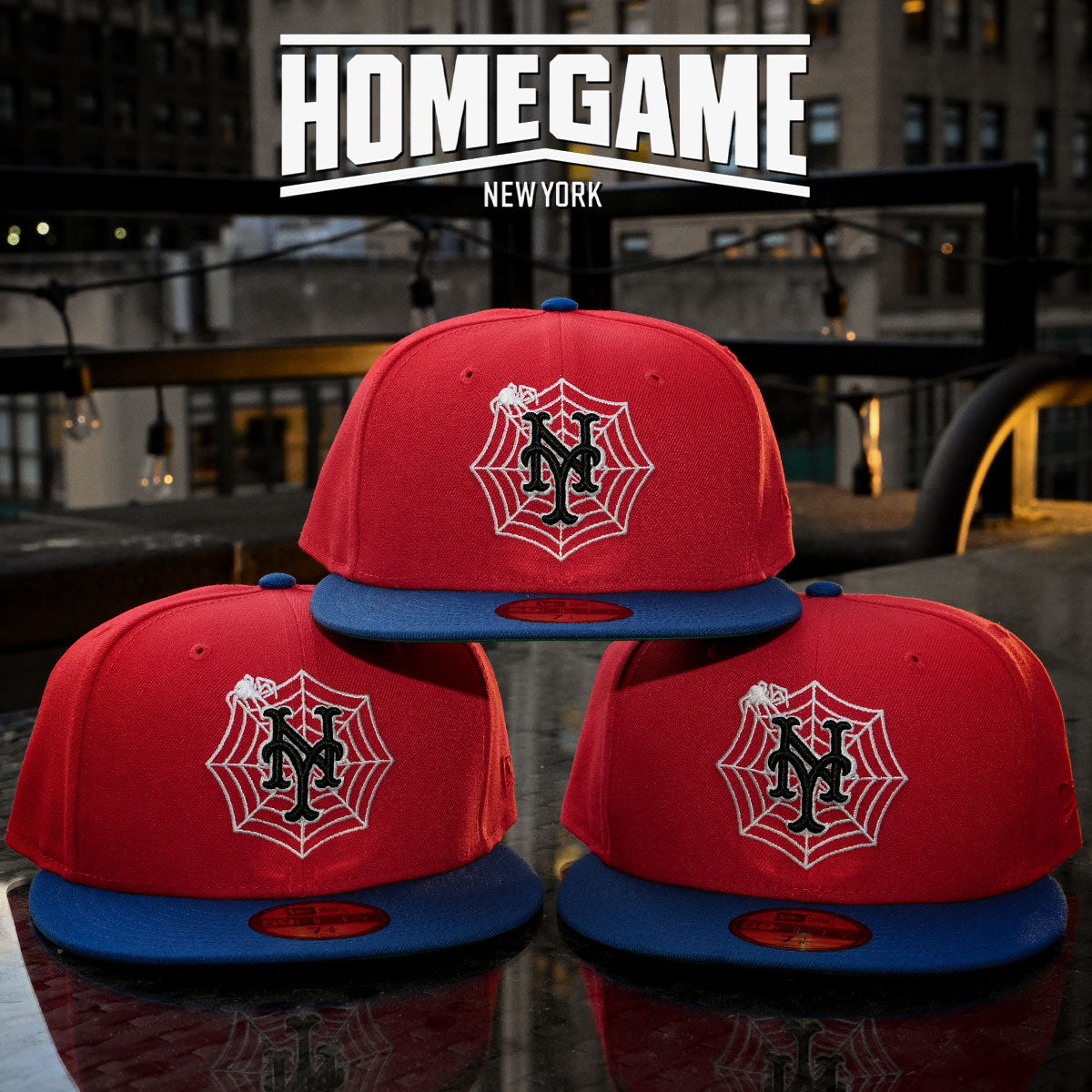 NEW ERA New York Mets - 59Fifty Spider Front Door Red/Song Bird Blue