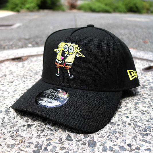 New Era × Nickelodeon - SpongeBob 9FORTY A-FRAME Black【70980069】