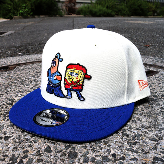 New Era × Nickelodeon - SpongeBob 9FIFTY Chrome White/Light Royal【70980077】