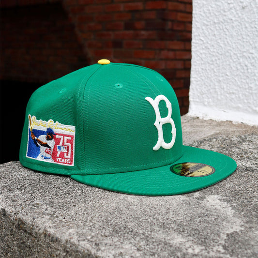 NEW ERA - Brooklyn Dodgers CO 59FIFTY Jackie Robinson 75th years Kelly Green