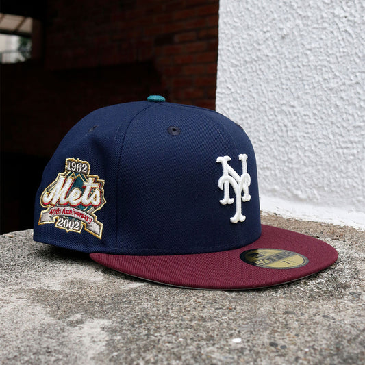 NEW ERA - New York Mets CO 59FIFTY 40th Anniversary Navy/Wine