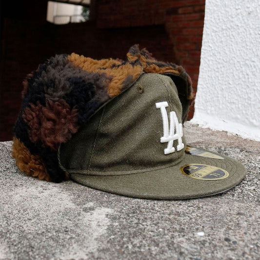 NEW ERA - Los Angeles Dodgers RC 59FIFTY Dog Ear Three Looms Olive/Camo【60772900】