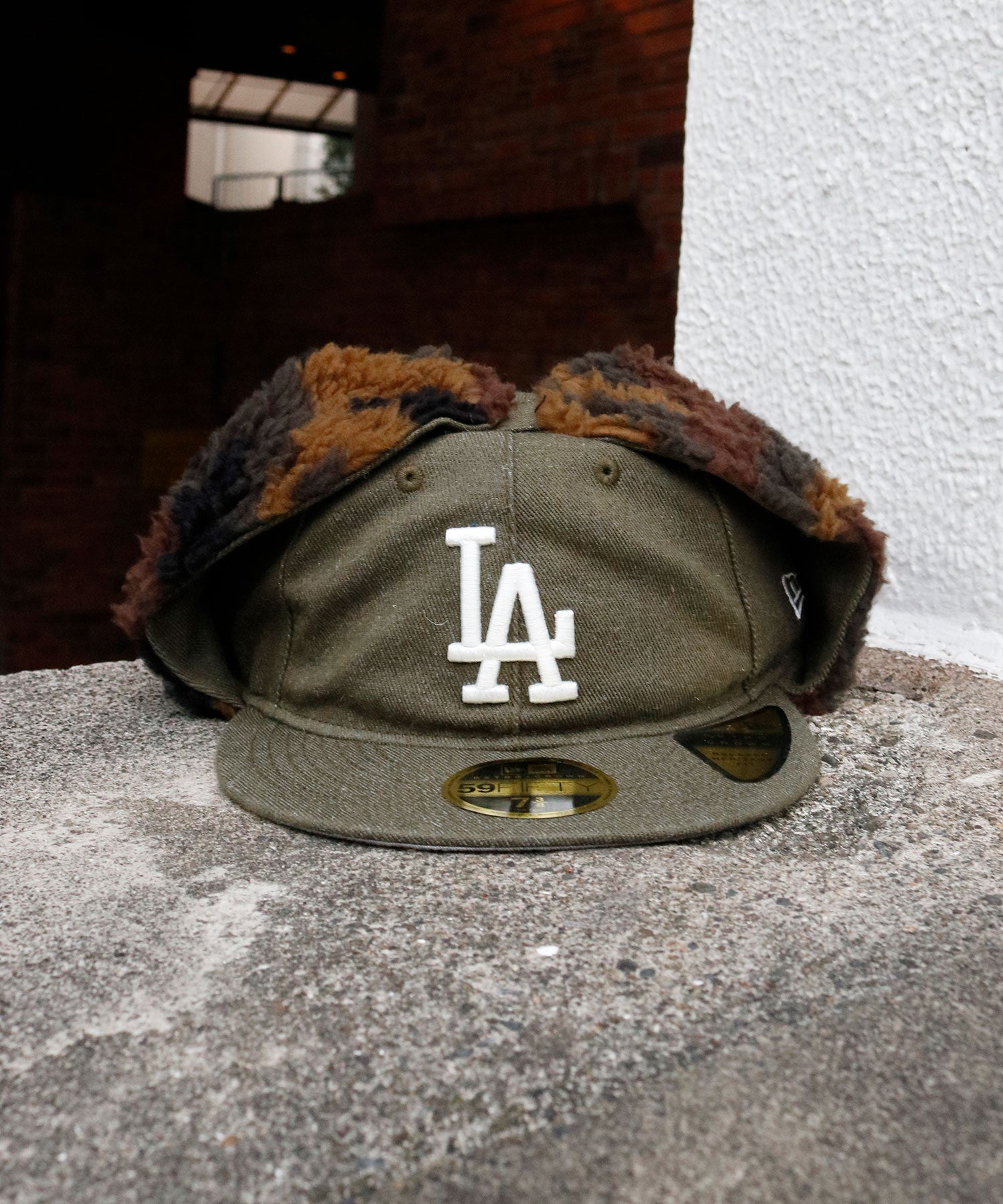 59FIFTY Dog Ear ボア ロサンゼルス・ドジャース ブラウン ニューエラ キャップ NEW ERA 59FIFTY Dog Ear ドッグイヤー ボア