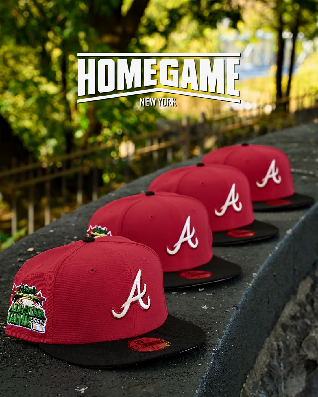 NEW ERA - Atlanta Braves NYCO 59FIFTY All Star Game 2000 Front Door Red/Black【70975946】