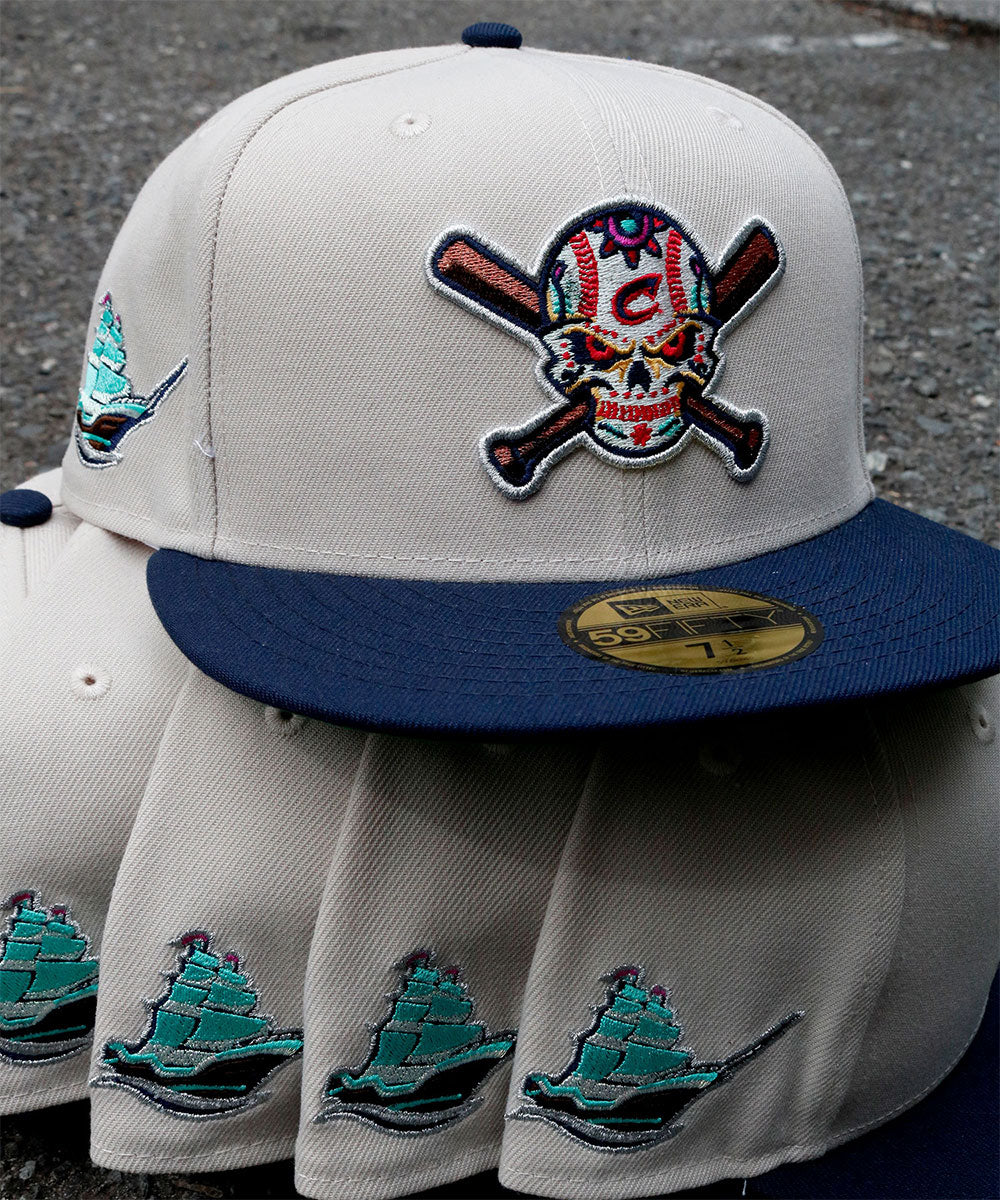 NEW ERA - Columbus Clippers Clipper Patch 59FIFTY STONE/NAVY