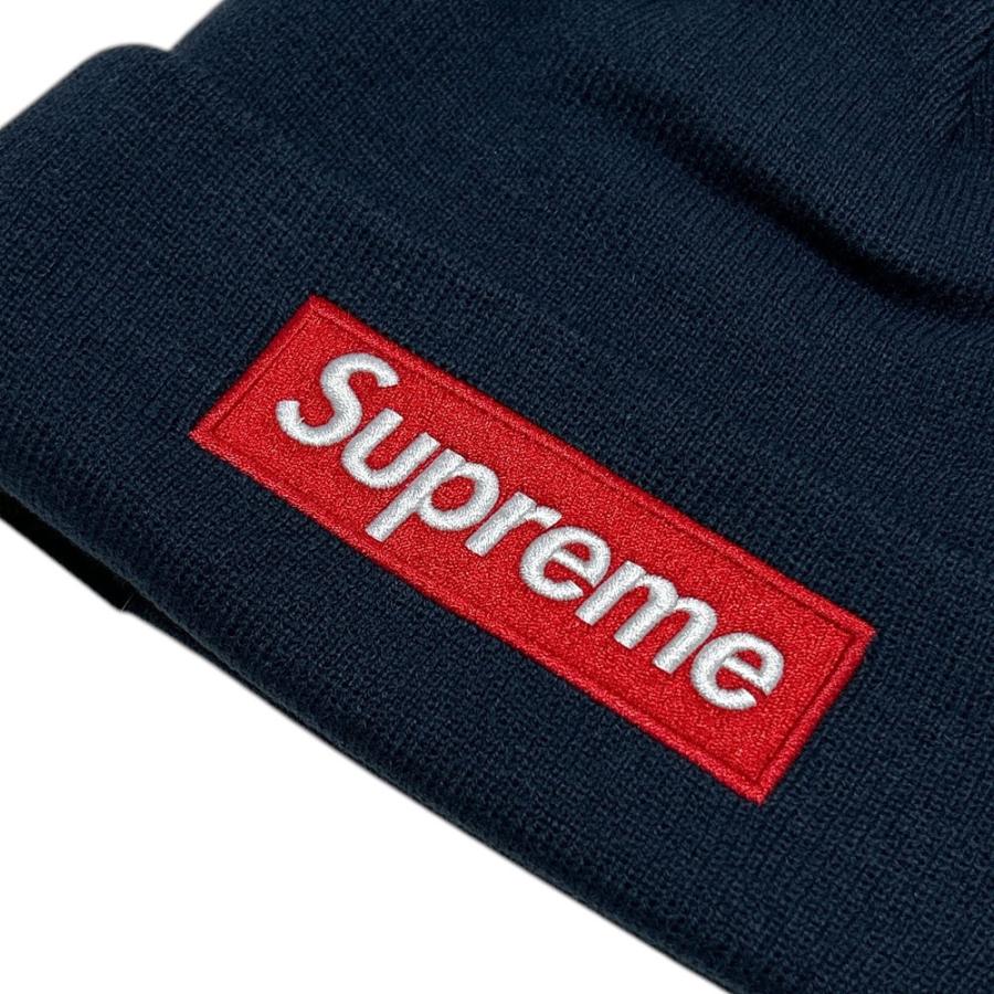 Supreme × New Era - Box Logo Beanie NAVY 【FW24BN13】