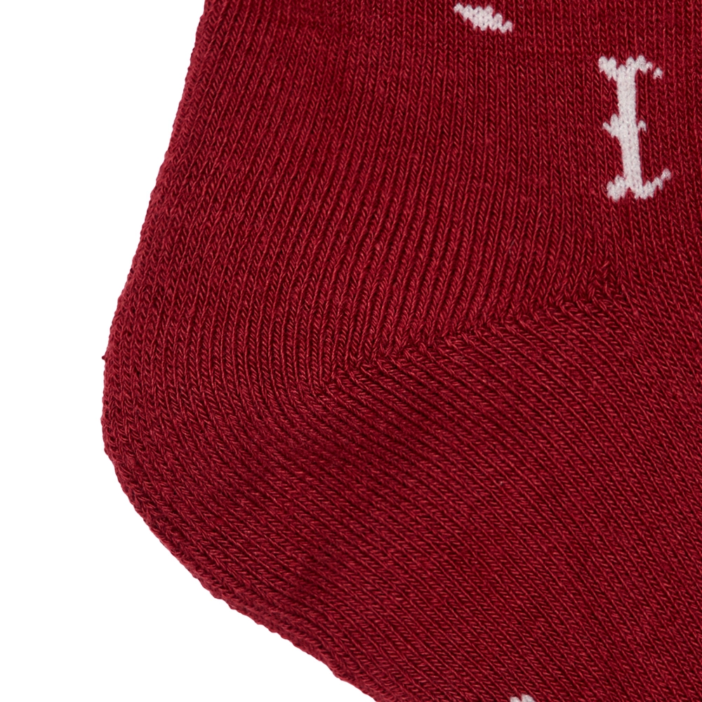 MLB - Boston Red Sox Dinamond Monogram Knee Socks Wine【3ASOKM12N】