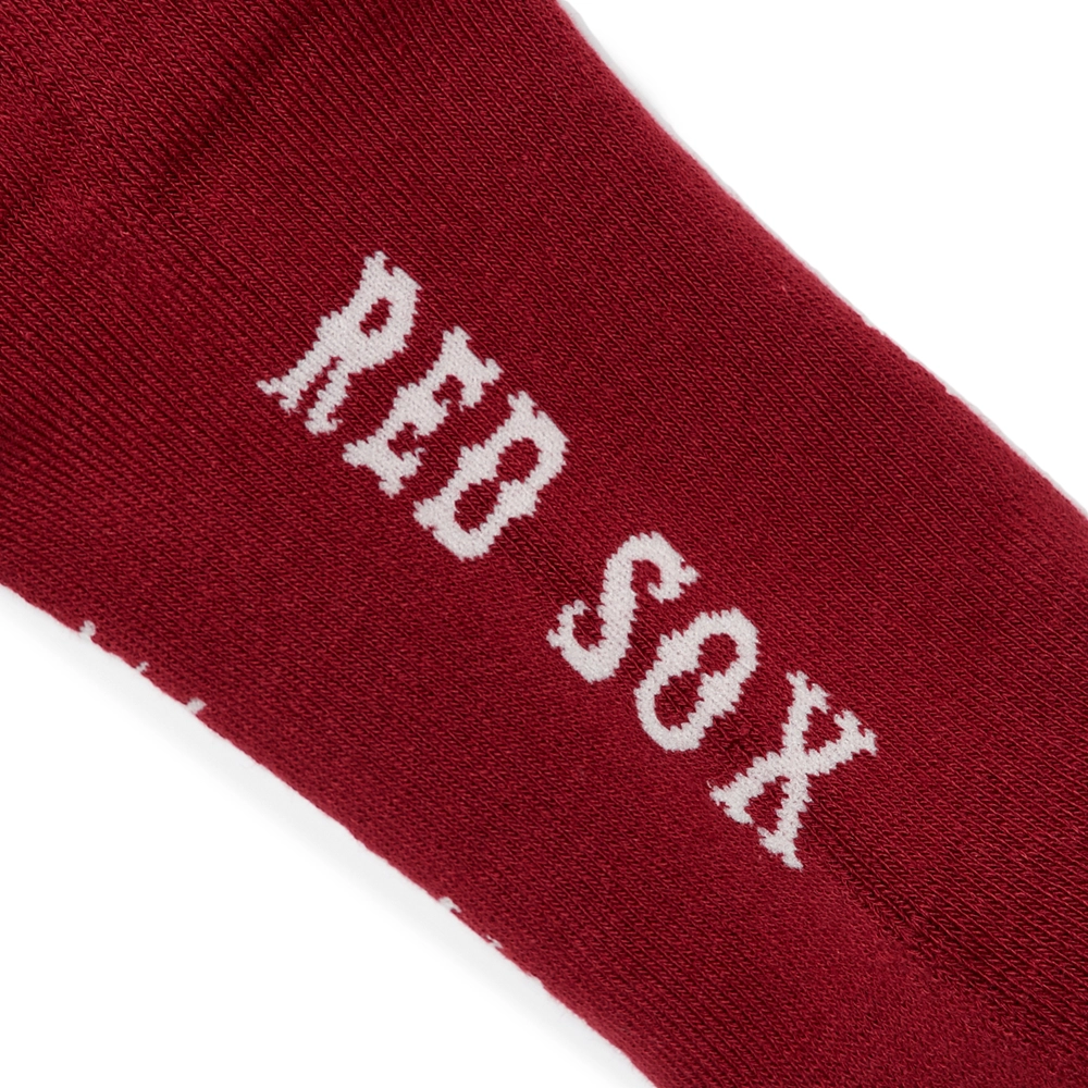 MLB - Boston Red Sox Dinamond Monogram Knee Socks Wine【3ASOKM12N】