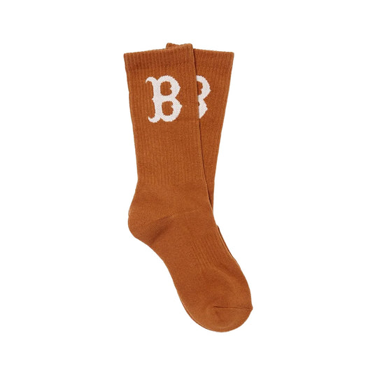 MLB - Boston Red Sox Basic Medium Logo Socks Brown【3ASOM032N】
