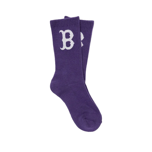 MLB - Boston Red Sox Basic Medium Logo Socks Purple【3ASOM032N】