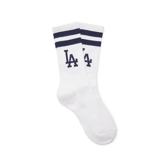 MLB - Los Angeles Dodgers Stripe Socks White/Navy【3ASOMS33N】