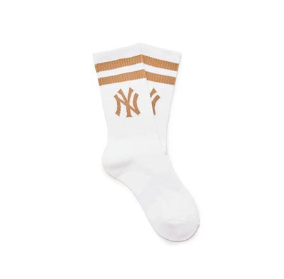 MLB - New York Yankees Stripe Socks White/Brown【3ASOMS33N】