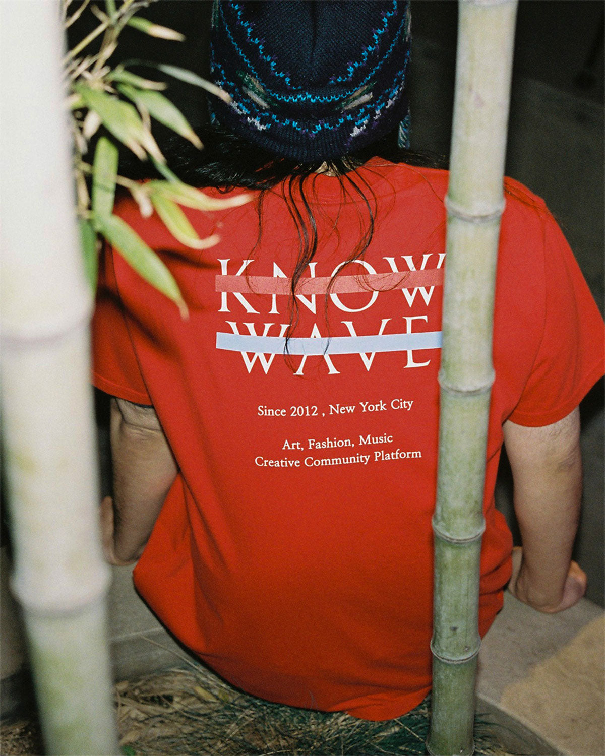 KNOW WAVE ARCHIVE LOGO T-SHIRTS BLACK/WHITE/RED Archive logo T-shirt Black/White/Red [KNT081m]