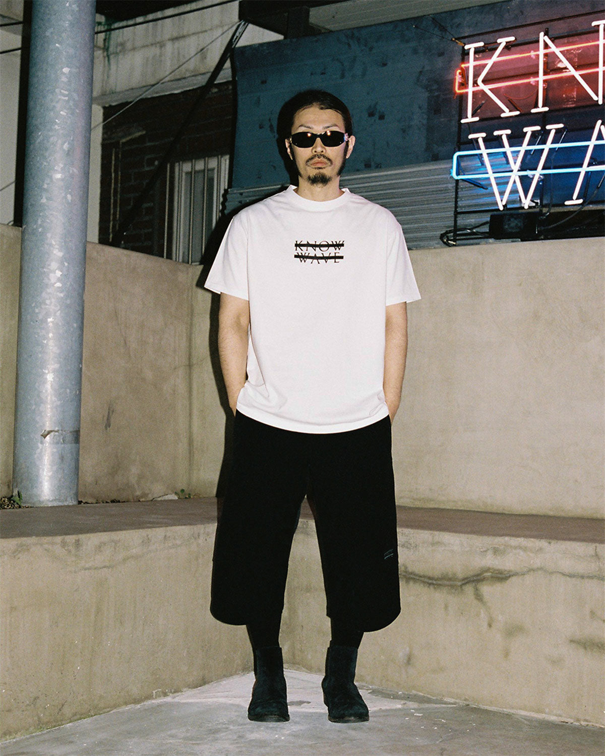 KNOW WAVE ARCHIVE LOGO T-SHIRTS BLACK/WHITE/RED Archive logo T-shirt Black/White/Red [KNT081m]