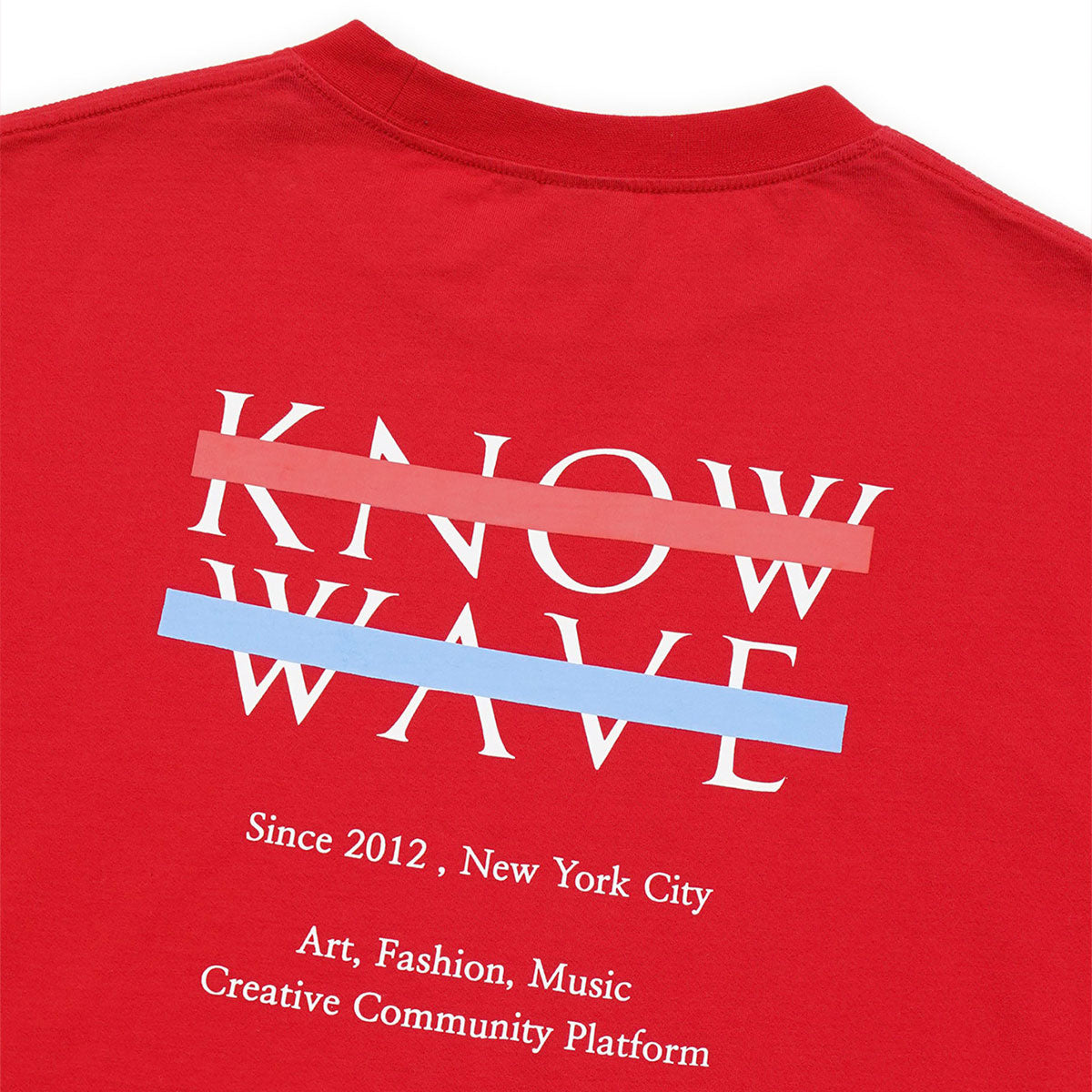 KNOW WAVE ARCHIVE LOGO T-SHIRTS BLACK/WHITE/RED Archive logo T-shirt Black/White/Red [KNT081m]