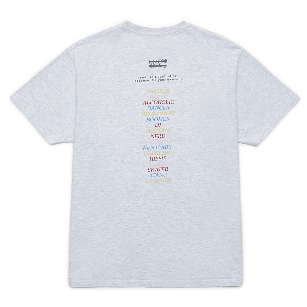 KNOW WAVE TASTE T SHIRTS WHITE Taste T-shirt White [KNT083m]