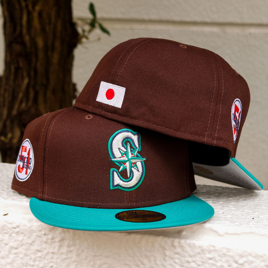 TY MATHIS NEW ERA - Seattle Mariners 59FIFTY Ichiro Suzuki 51 Dark Brown/Northwest Green