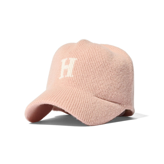 HOMEGAME - H LOGO 針織棒球帽 粉紅色