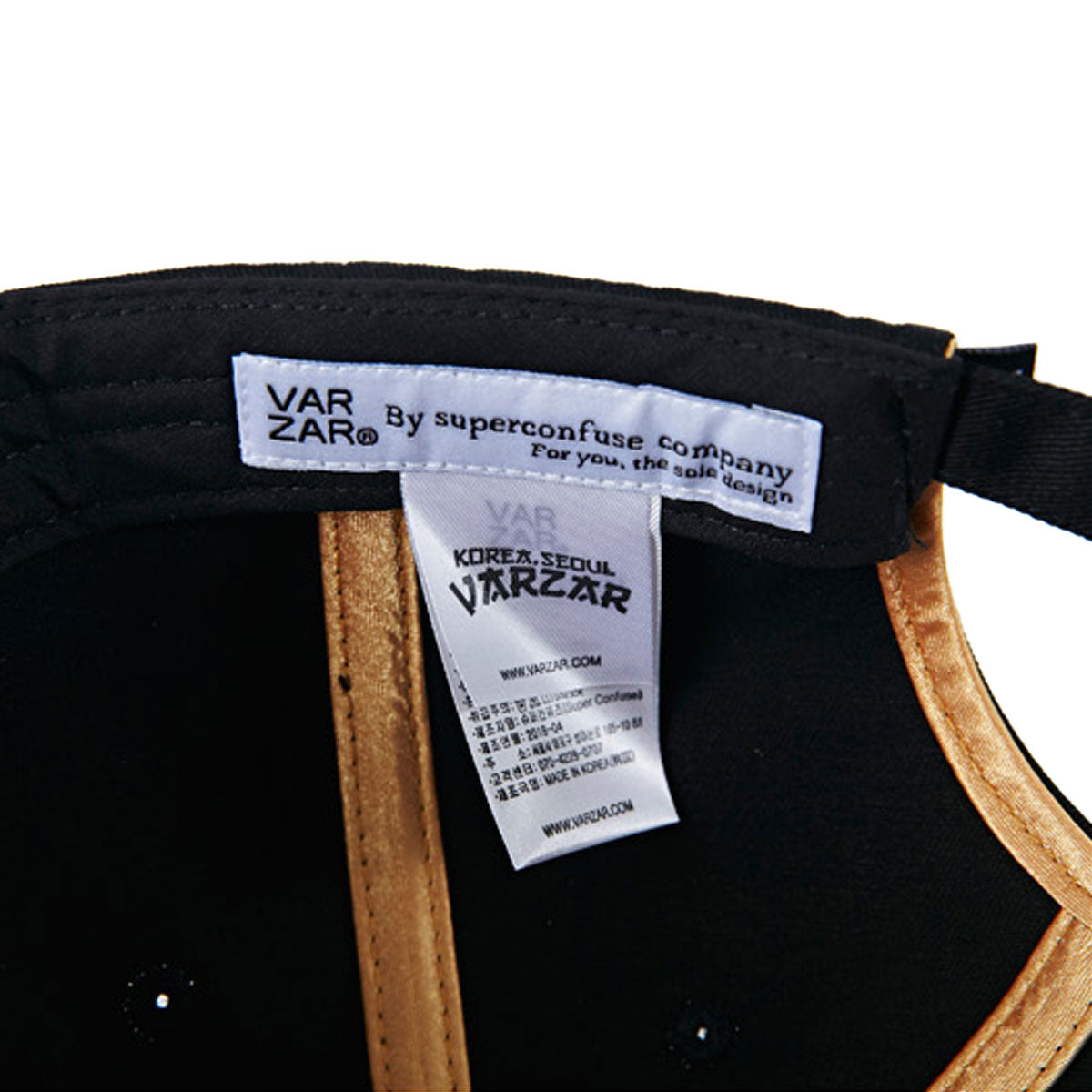 VARZAR - LOGO BALL CAP BLACK【VZR4-0001】