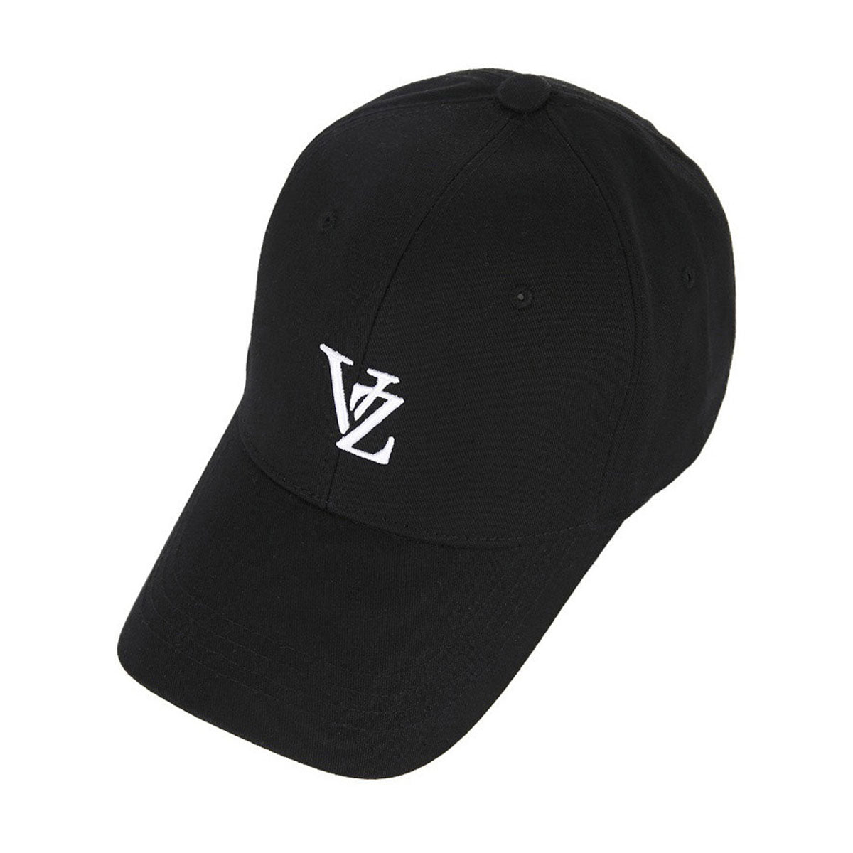 VARZAR - 3D MONOGRAM LOGO OVER FIT BALL CAP BLACK【VZR4-0002】