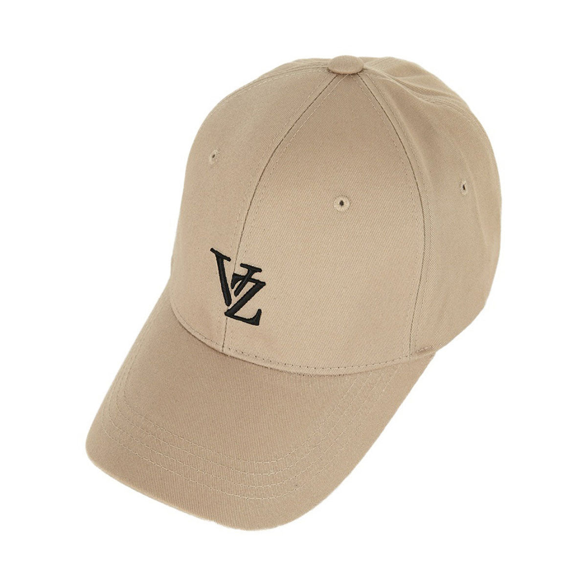 VARZAR - 3D MONOGRAM LOGO OVER FIT BALL CAP BEIGE【VZR4-0002】