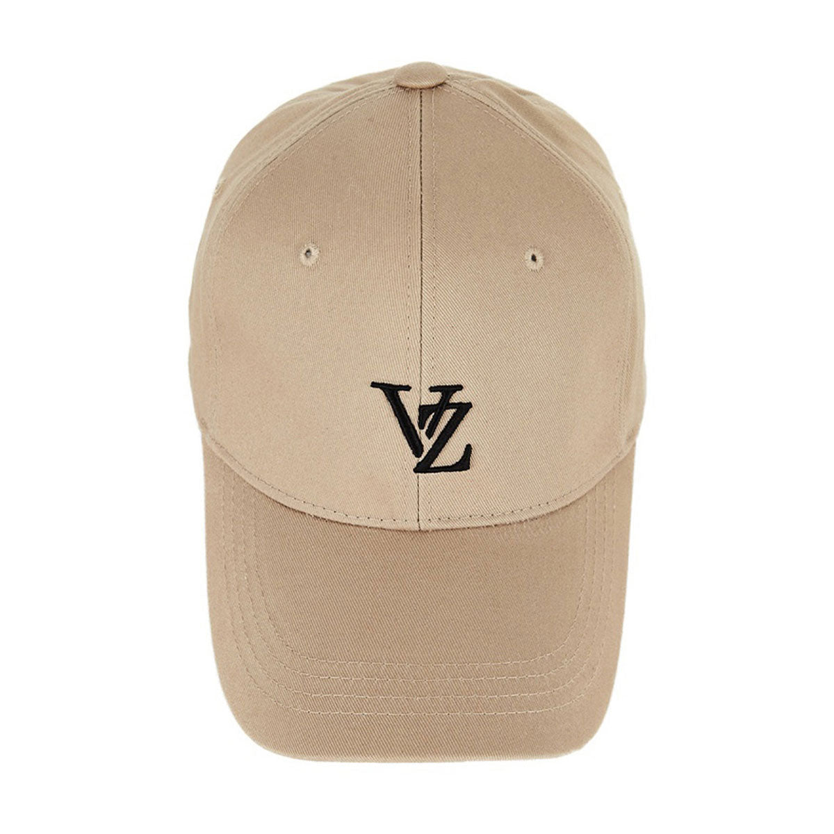 VARZAR - 3D MONOGRAM LOGO OVER FIT BALL CAP BEIGE【VZR4-0002】