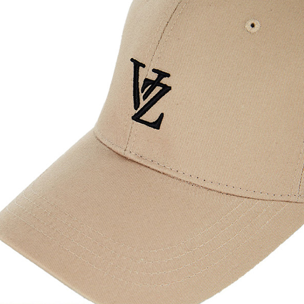 VARZAR - 3D MONOGRAM LOGO OVER FIT BALL CAP BEIGE【VZR4-0002】