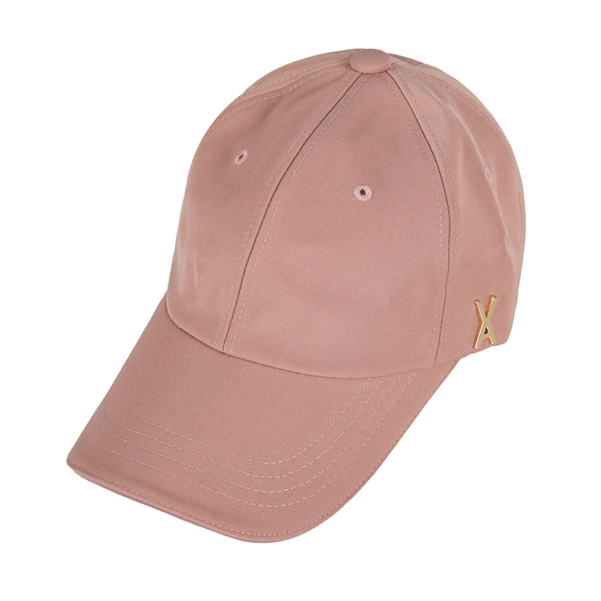 VARZAR - GOLD STUD OVER FIT BALL CAP PINK [VZR4-0005]
