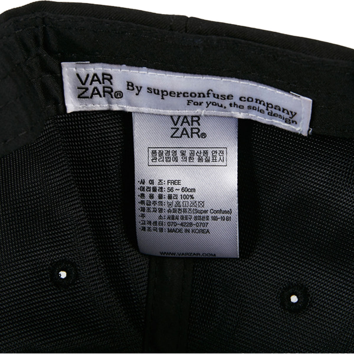 VARZAR - SILVER STUD OVER FIT BALL CAP BLACK【VZR4-0006】