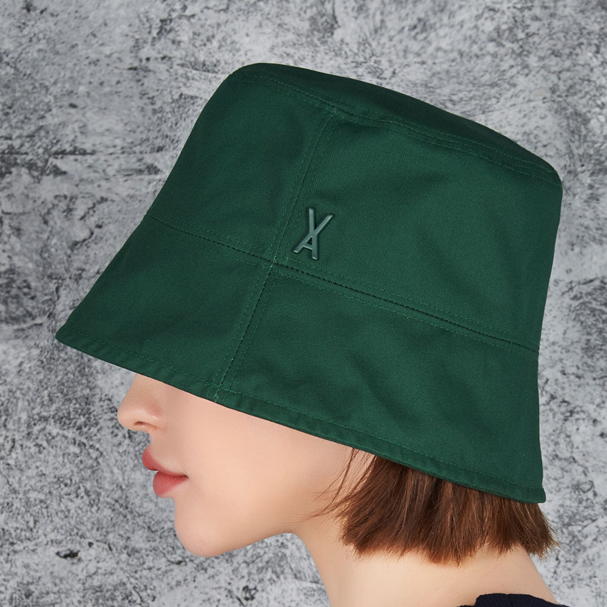 VARZAR - STUD DROP OVER FIT BUCKET HAT GREEN【VZR4-0009】