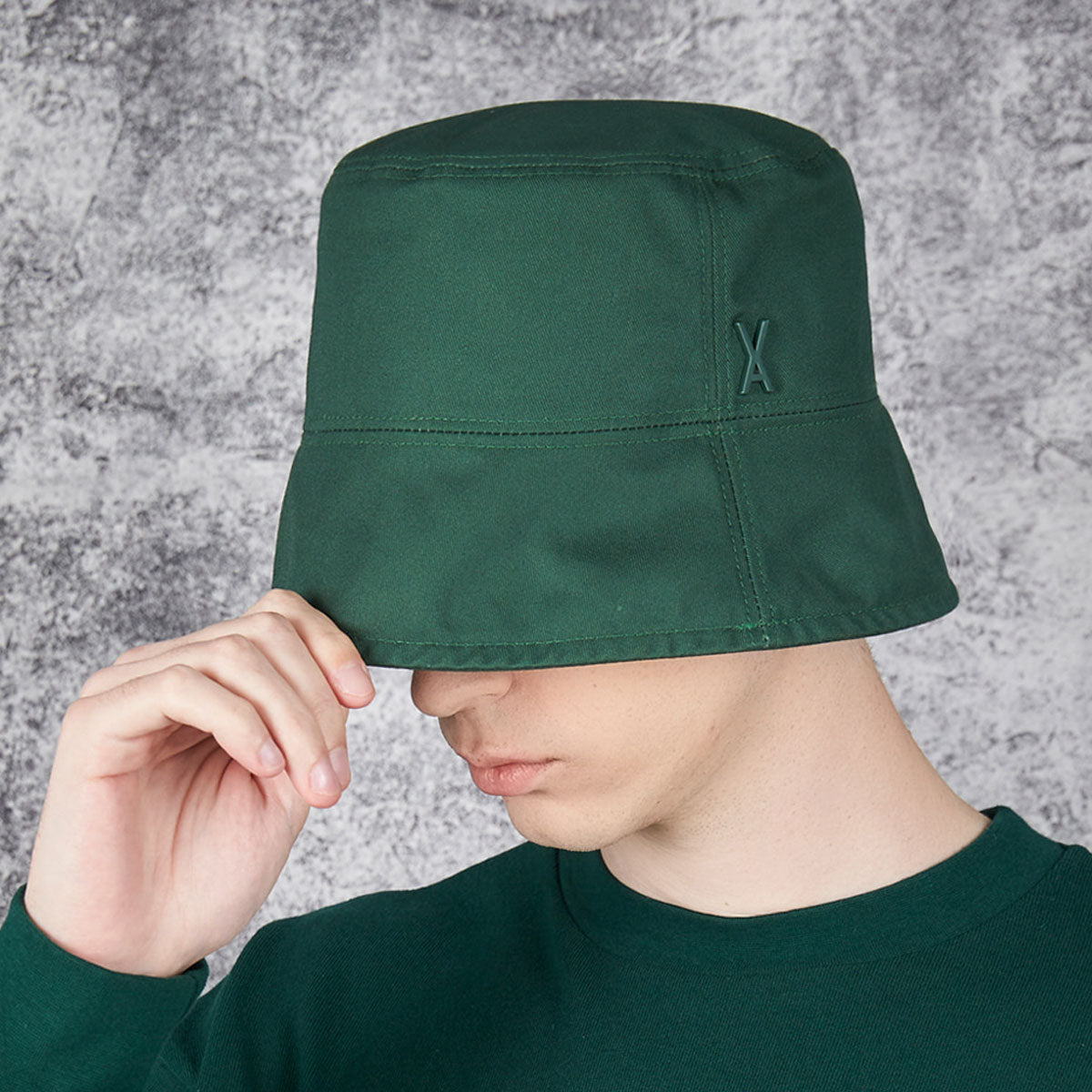 VARZAR - STUD DROP OVER FIT BUCKET HAT GREEN [VZR4-0009]