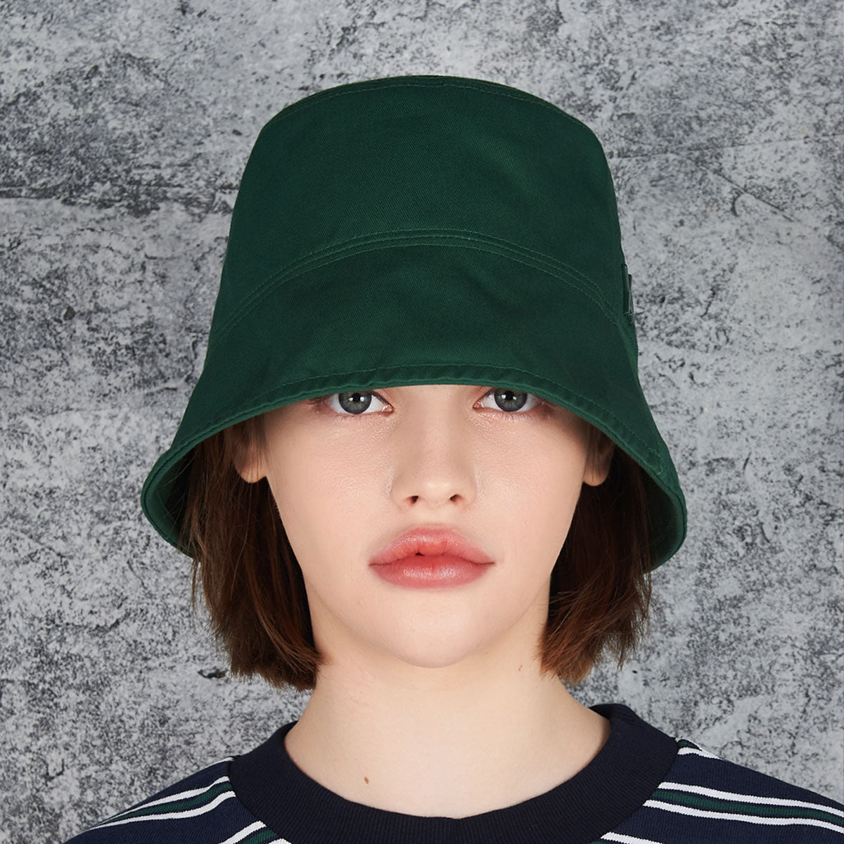 VARZAR - STUD DROP OVER FIT BUCKET HAT GREEN【VZR4-0009】