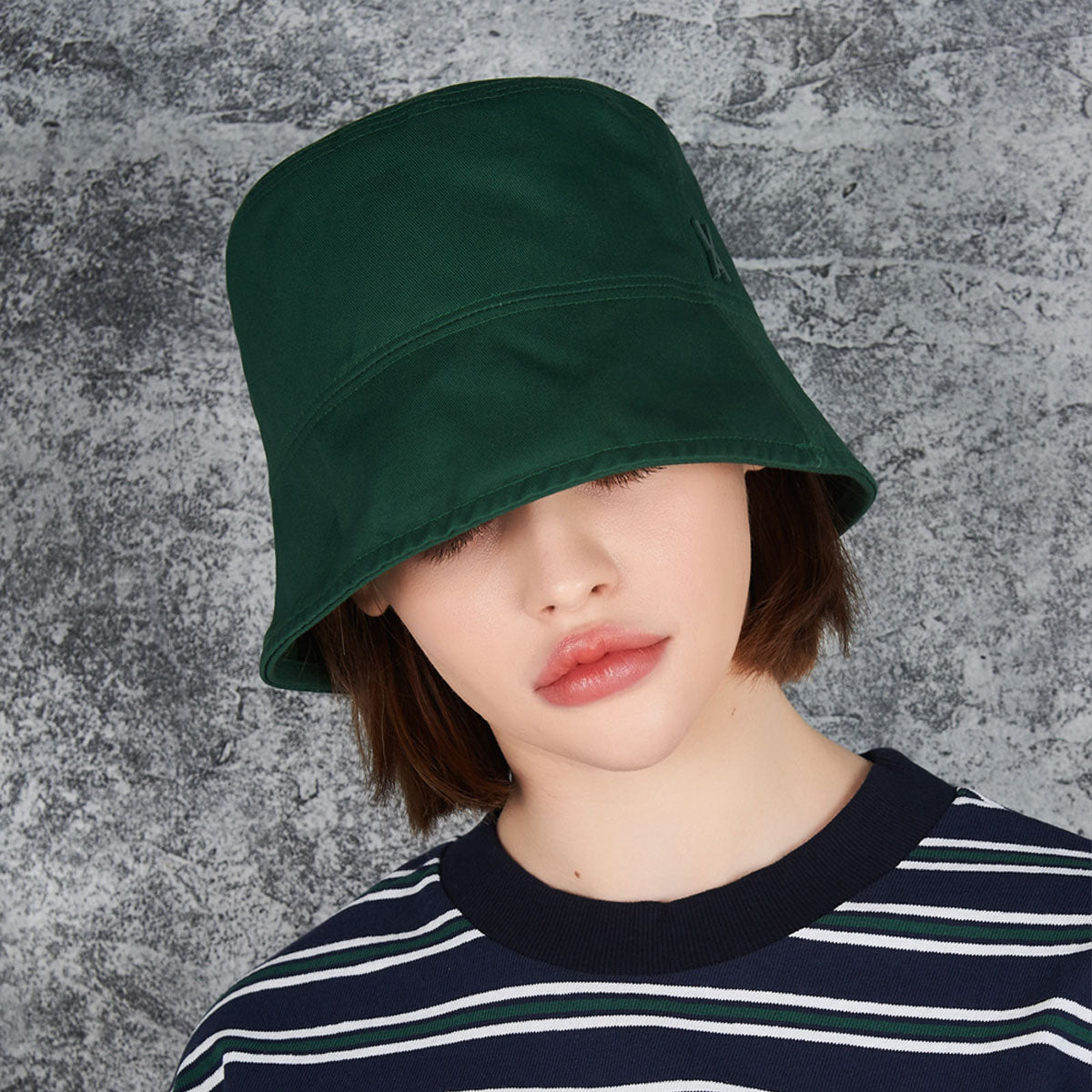 VARZAR - STUD DROP OVER FIT BUCKET HAT GREEN【VZR4-0009】