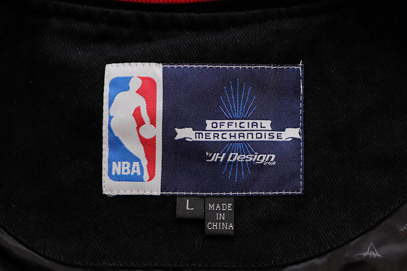 JH design - NBA ALLOVER EMBROIDERED VARSITY JACKET BLACK【NBA303CLG2】