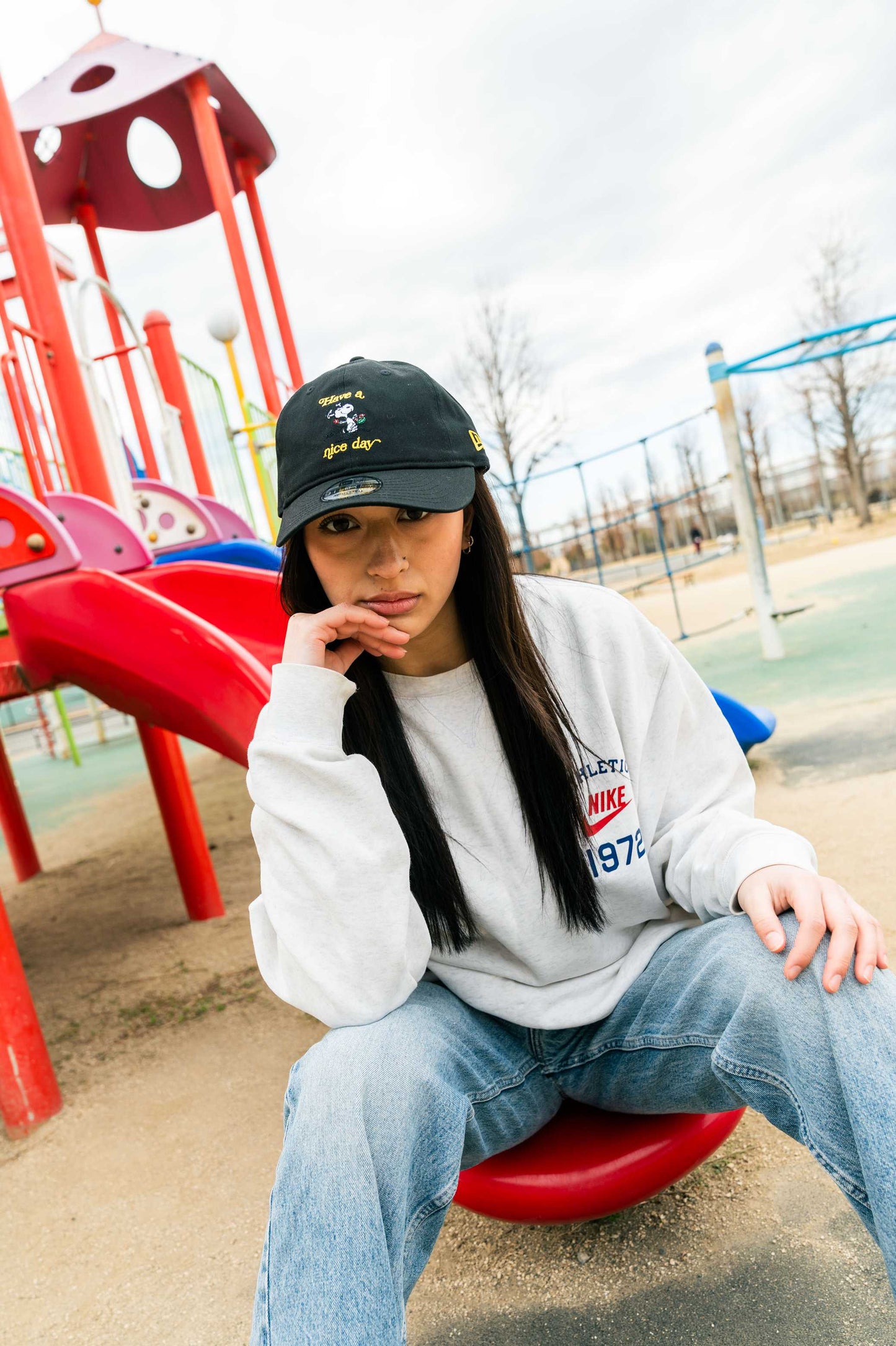 NEW ERA PEANUTS  - 9THIRTY HAVE A NICE DAY BLACK 【14682588 】