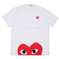 PLAY CDG  T-SHIRT プレイコム デ ギャルソン Tシャツ ホワイト【AX-T034-051】