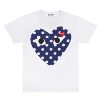 PLAY CDG  POLKDOT HEART T-SHIRT プレイ コム デ ギャルソン ポルカドット ハート Tシャツ【 AX-T234-051】