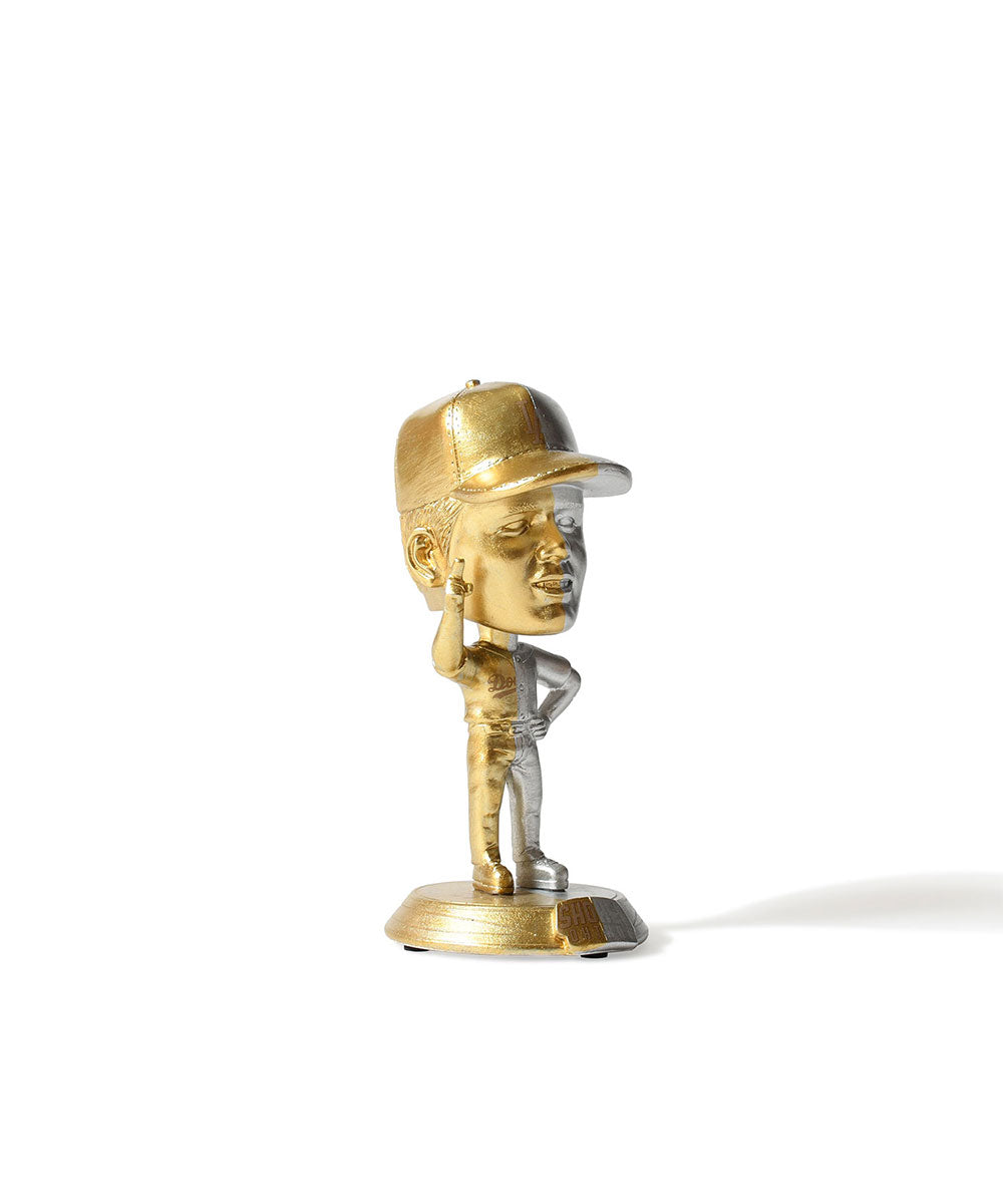 【HOMEGAME Exclusive】 FOCO - SHOHEI OHTANI LA DODGERS SMU 4.5 INCH GOLD AND SILVER MINI BIGHEAD 4.5 INCH