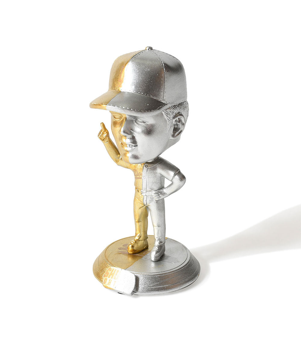 【HOMEGAME Exclusive】 FOCO - SHOHEI OHTANI LA DODGERS SMU 4.5 INCH GOLD AND SILVER MINI BIGHEAD 4.5 INCH